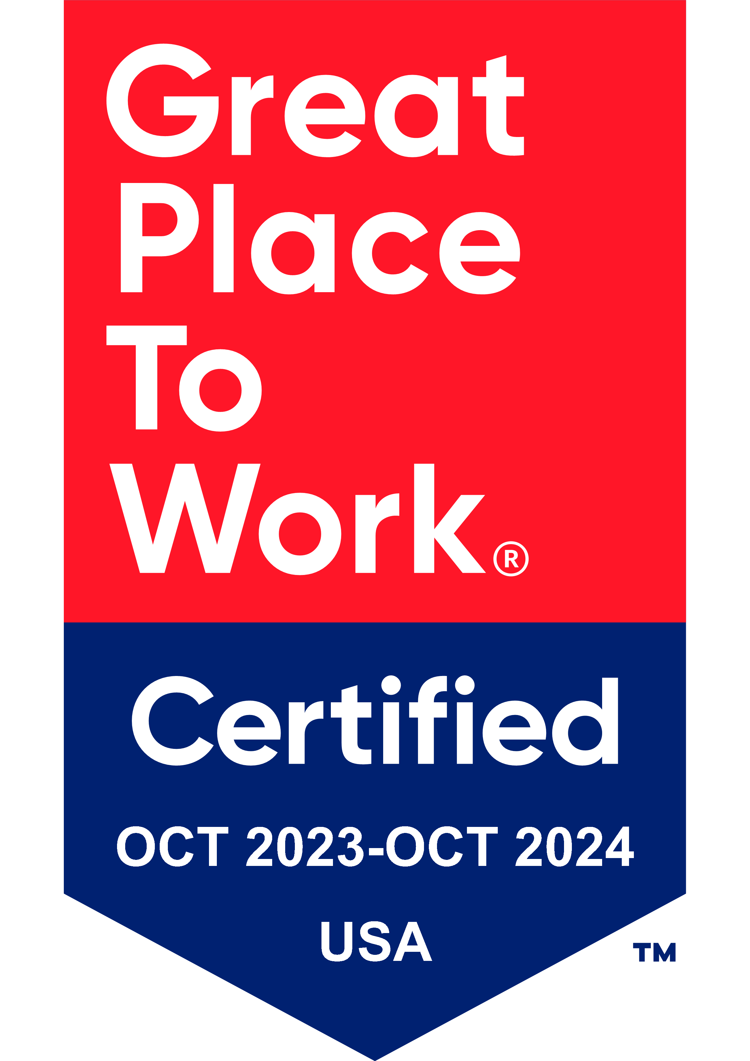 2023-2024 Great Place to Work Certification Badge