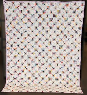 Quilt from MI Camp second quilt with member names